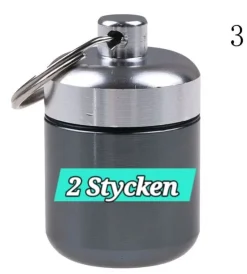 Tradera *** 2 stycken vattentät pillerburk i aluminium pillerbox pillerask ***| Rejsetilbehør
