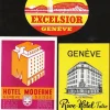 Tradera 3 bagageetiketter Genéve Schweiz hotel hotell> Kuriositeter