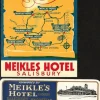 Tradera 2 bagageetiketter Meikle´s hotel, Salisbury Rhodesia hotell> Kuriositeter