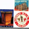 Tradera 3 bagageetiketter, Milano Italien hotel hotell> Kuriositeter