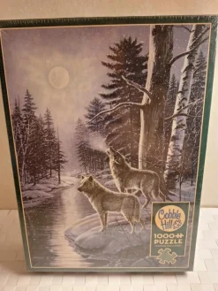 Tradera 1000 bitars PUSSEL - WOLVES BY MOONLIGHT - Cobble Hill - Nytt!!| Puslespil