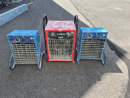 Store 3 Byggfläktar 9KW och elkopplingar Varme