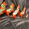 Clearance 5 handmålade dalahästar Øvrige Antikviteter & Design