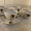 Tradera 4 Kaffekopp med 3 Kaffekopp Fat med Bärmotiv| Husholdningsartikler