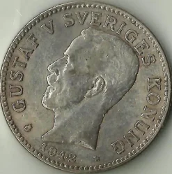 Tradera 2 kr 1912.| Svenske Mønter