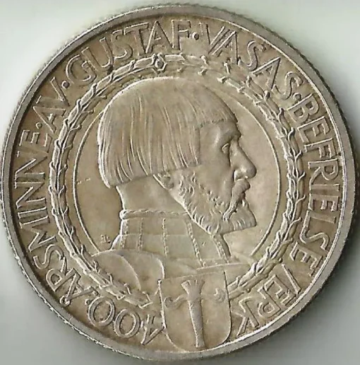 Tradera 2 kr 1921 JUB.| Svenske Mønter
