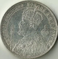 Tradera 2 kr 1897 JUB.| Svenske Mønter