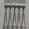 Hot 5 Matgaffel Gaffel Glafflar 18,8 cm i Rostfritt Liknar Silverbestick Dekor Brugs- & Pyntegenstande