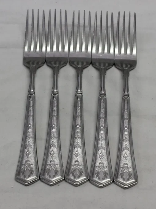 Hot 5 Matgaffel Gaffel Glafflar 18,8 cm i Rostfritt Liknar Silverbestick Dekor Brugs- & Pyntegenstande