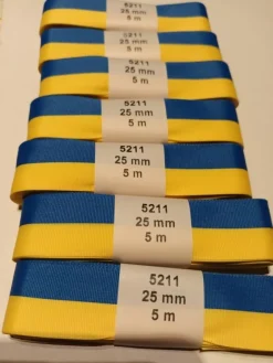 Cheap 140 meter fint Sverige band 25 mm bred Varepartier