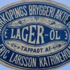 Tradera 1. Norrköpings Bryggeri Lager Öl Tappat af E Larsson Katrineholm| Breweriana