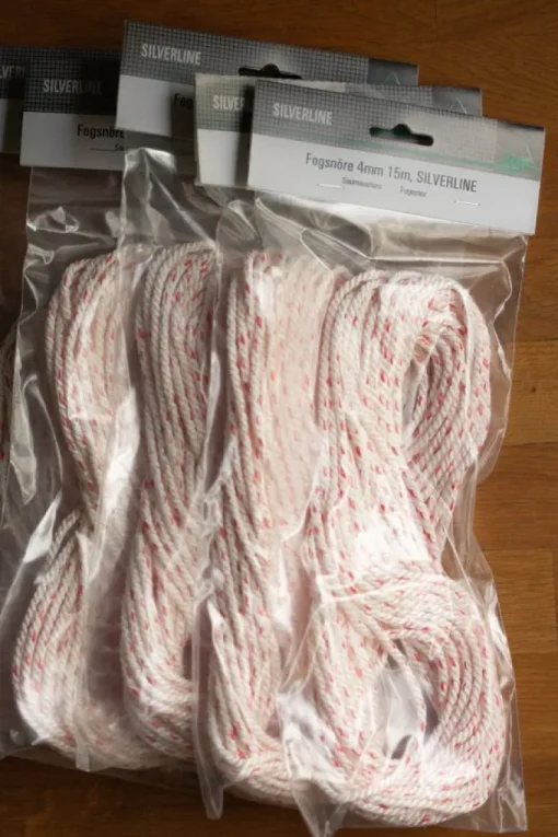 Fashion 5 paket fogsnöre 4mm 15m (totalt 75m) Gulv, Fliser & Klinker
