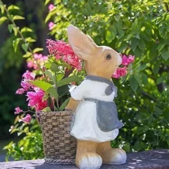 Tradera 20% Rabatt - Kanin med korg kruka| Potter & Plantedyrknings-systemer