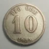 Tradera 10 öre 1904 Oscar II Silvermynt| Svenske Mønter