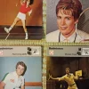 Tradera 4 samlarbilder, badminton. Frost, Köppen, Delfs, Stuart (Twedberg)> Badminton