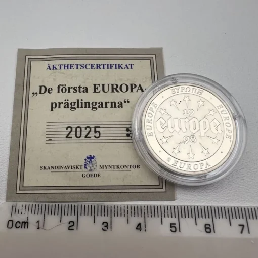 Tradera 1998 Samlarmynt ur serien ”De Första EUROPA-präglingarna”| Euromønter Og Sedler