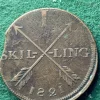 Tradera 1 Skilling 1821| Svenske Mønter