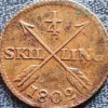 Tradera ¼ Skilling 1802 Avesta - Gustav IV Adolf - Sverige| Svenske Mønter