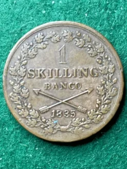 Tradera 1 Skilling Banco| Svenske Mønter