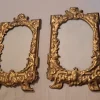 Best Sale 2 små vintage antika oanvända fotoramar ramar att hänga upp Kuriosa