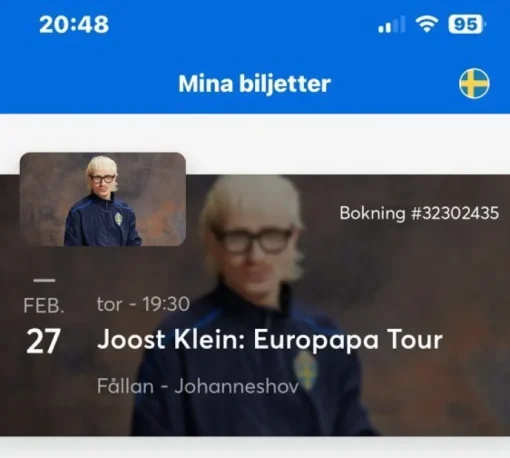 Best 2 st biljetter till Joost Klein på Fållan, Johanneshov 27/2 Koncerter