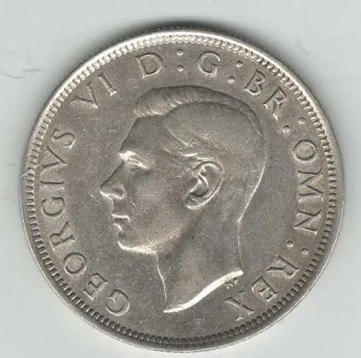 Tradera 1 st England, Silver-mynt. Valör Half Crown. år 1945!| Udenlandske Mønter