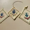 Tradera 3 st grytlappar Handbroderade| Indretning & Husholdning