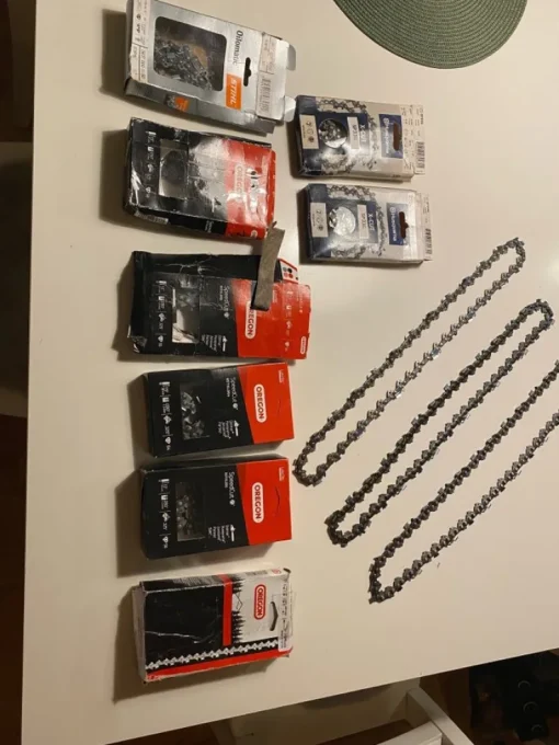 Tradera 11 st Kedjor till motorsåg - olika märken och storlekar| Havemaskiner