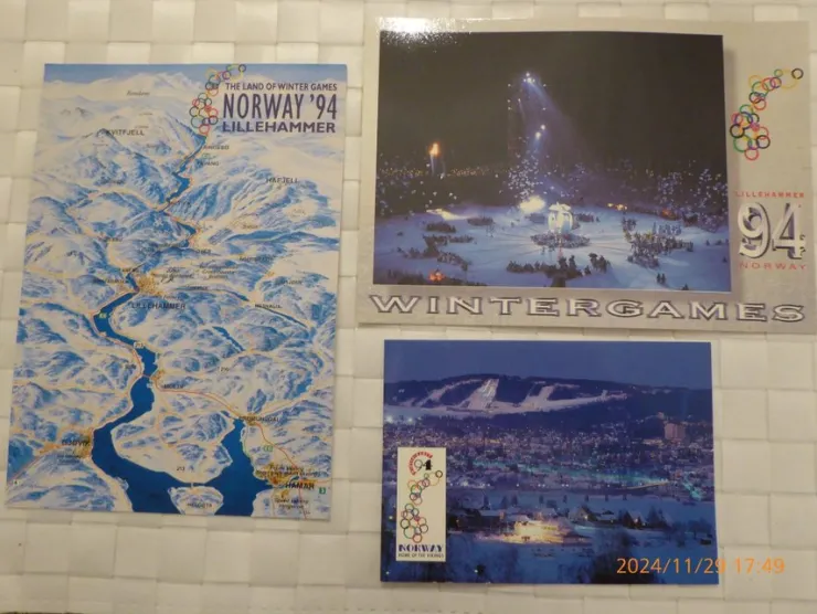 Tradera 3 st KORT OS I LILLEHAMMER 1994 WINTERGAMES SOM NYA OSKRIVNA> Olympia