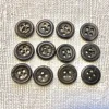 Sale 12 st Äldre Små Benknappar Svarta 1,3 cm Ø Vintage. Almue