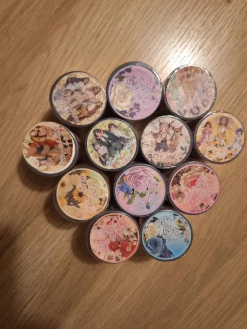 Tradera 12 st RULLAR STICKERS/KLISTERMÄRKEN- NYTT!| Scrapbøger
