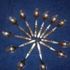 New 12 st Skedar med Träskaft och Rostfritt,,, 12cm Brugs- & Pyntegenstande