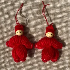 Store 2 st SMÅTOMTAR - tomte nissar - vintage Højtider