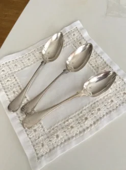 Hot 3 st. stora gamla Silver Skedar Ns 21 cm Sølv