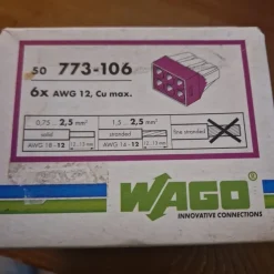 Online 50 st WAGO 773-106 Kabelsko El-installation