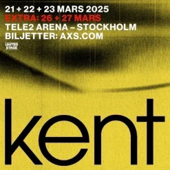 Store 2 Ståplatsbiljetter - Kent, onsdag 26 mars 2025 (OBS säljer 2 biljetter till) Koncerter