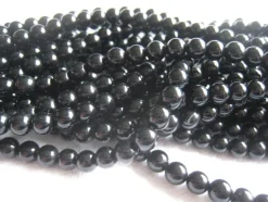 Tradera 1 sträng Onyx svart 6mm| Smykkefremstilling
