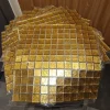 Discount 12 Stycken KRISTALLMOSAIK KVADRATISK GULD STRUKTUR 30 X 30 CM 5 MM ~Royal köket. Gulv, Fliser & Klinker