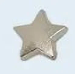 Tradera 6 stycken nitar, stjärna, pentagram. Guldfärgad (11 mm).> Smykketilbehør