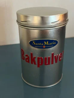 Tradera 1 stycken plåtburk Bakpulver Santa Maria> Metalemballage