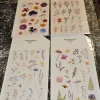 Tradera 4 x Pressade blombilder klistermärken| Scrapbøger