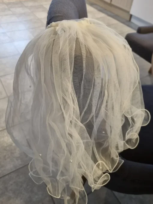 Fashion Achberger vit brudslöja Bryllupstilbehør