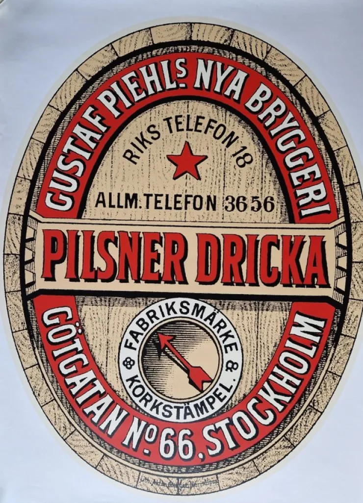Tradera Affisch - Gustaf Piehls Nya Bryggeri> Plakater