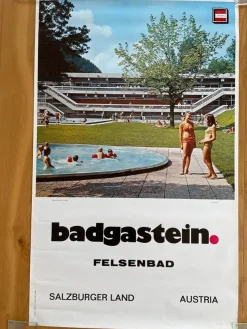 Tradera Affisch BADGASTEIN - FELSENBAD 62x100 Öst orig> Plakater