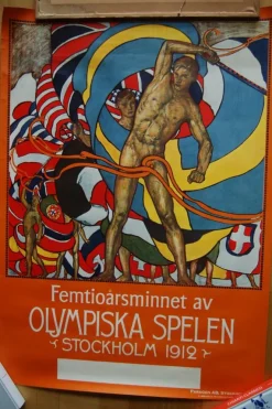 Tradera Affisch från femtioårsminnet av olympiska spelen i Stockholm 1912> Olympia