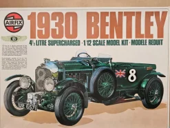 Tradera Airfix 1930 Bentley 4½ Litre Supercharged - Obyggd, öppnad Modellbyggsats 1:12| Plastik Byggesæt