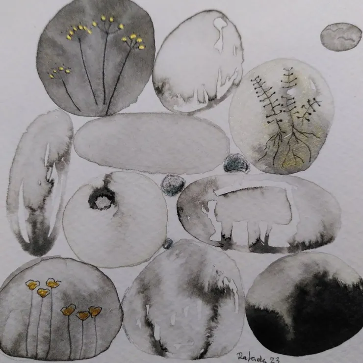 Tradera Akvarell bildkonst konst original | Malerier