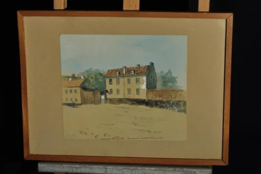 Tradera Akvarell Henry Reuterdahl Adolf Fredriks Saltmästargatan monogramsignerad| Malerier