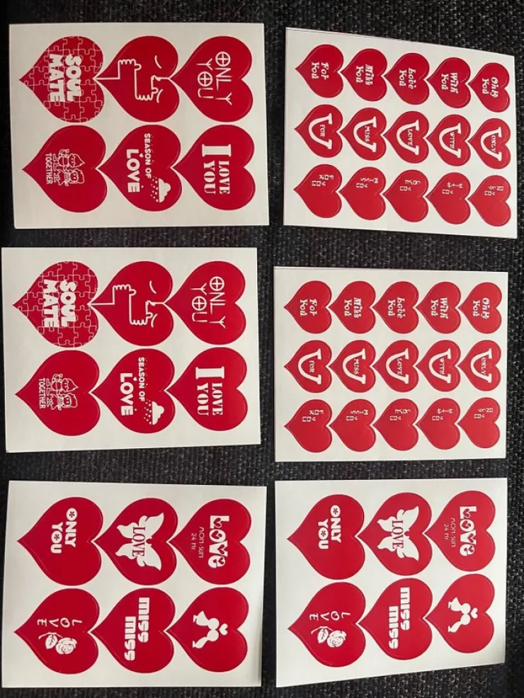 Tradera Alla hjärtans dag klistermärken med kärleksmotiv> Klistermærker & Stickers