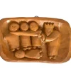 Tradera Alojzy Bystron 1937 - 1996, Träskuren Relief, signerad| Relieffer